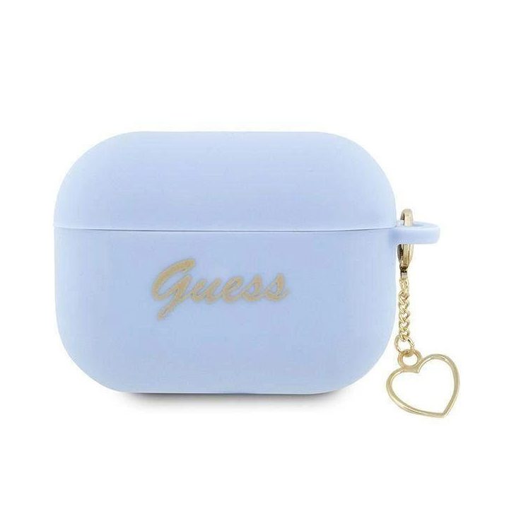 Guess GUAP2LSCHSB AirPods Pro 2 dangtelis mėlyna/mėlyna Silikono žavesys Heart Collection
