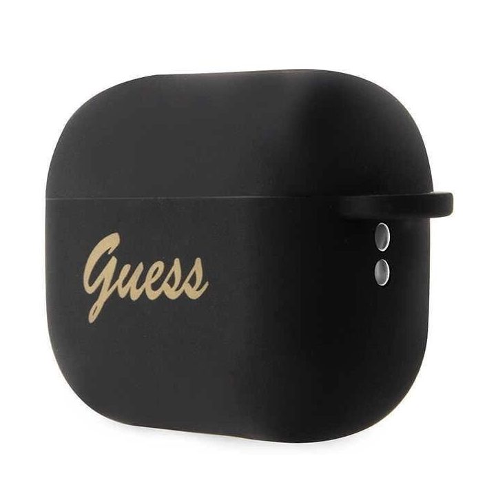 Guess GUAP2LSCHSK AirPods Pro 2 dangtelis juodas/juodas Silikoninis žavesys Heart Collection