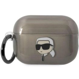 Karl Lagerfeld KKLAP2HNIKTCK Airpods Pro 2 dangtelis juodas/juodas Iconic Karl Lagerfeld