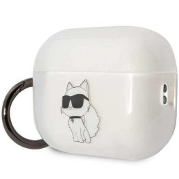 Karl Lagerfeld KLAP2HNCHTCT Airpods Pro 2 dangtelis skaidrus Ikonik Choupette