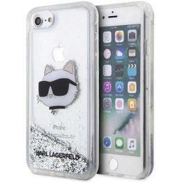 Karl Lagerfeld KLHCI8LNHCCS iPhone 7/8/ SE 2020/2022 sidabrinis/sidabrinis deklas Glitter Choupette Head