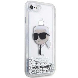 Karl Lagerfeld KLHCI8LNKHCH iPhone 7/8/ SE 2020/2022 sidabrinis/sidabrinis deklas Glitter Karl Head