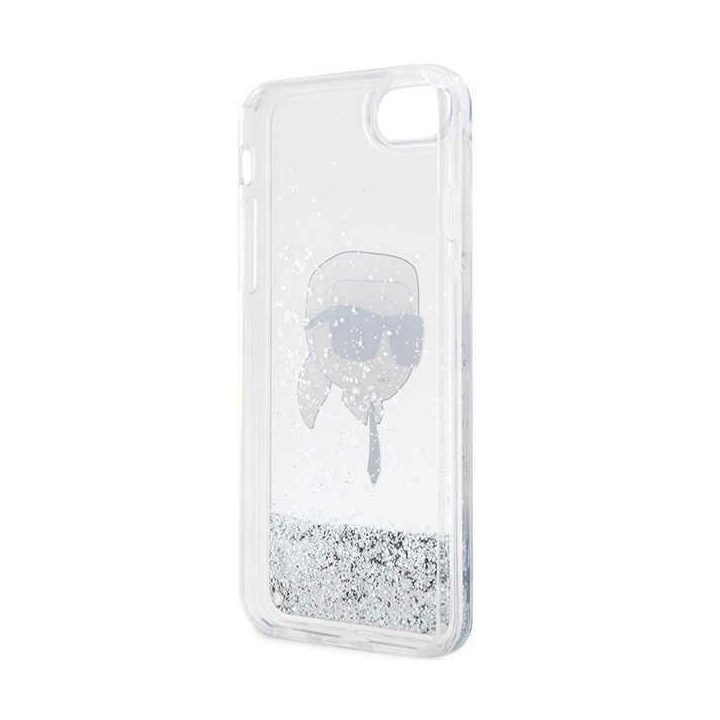 Karl Lagerfeld KLHCI8LNKHCH iPhone 7/8/ SE 2020/2022 sidabrinis/sidabrinis deklas Glitter Karl Head