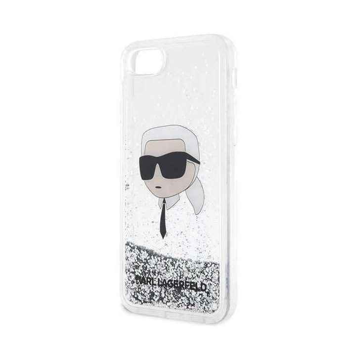 Karl Lagerfeld KLHCI8LNKHCH iPhone 7/8/ SE 2020/2022 sidabrinis/sidabrinis deklas Glitter Karl Head