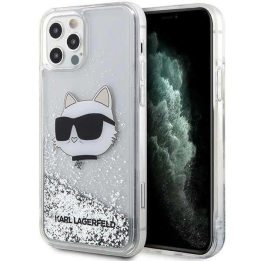 Karl Lagerfeld KLHCP12MLNHCCS iPhone 12/12 Pro 6,1 sidabrinis/sidabrinis deklas Glitter Choupette Head