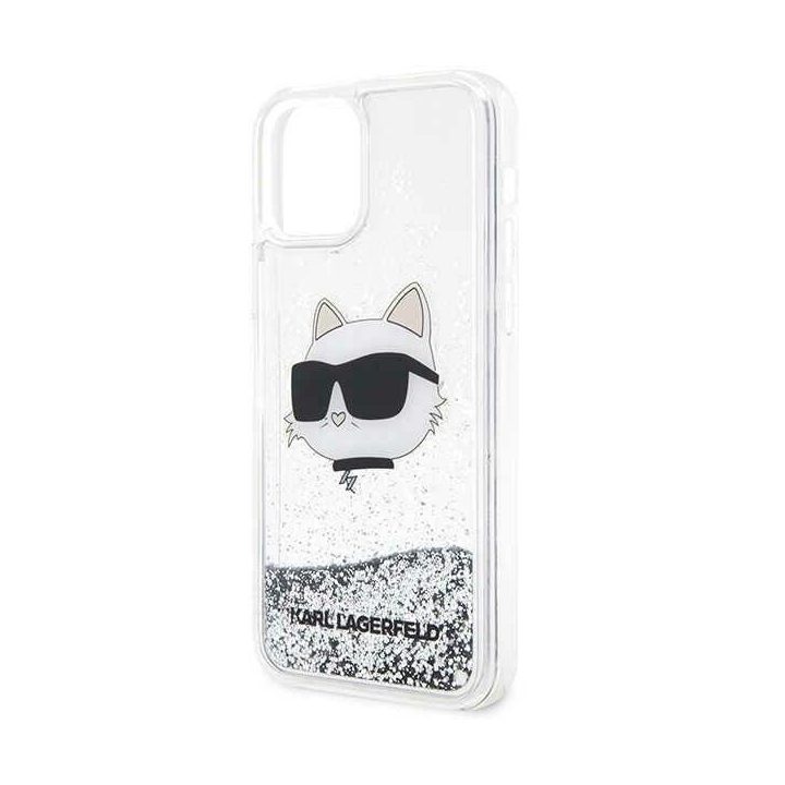 Karl Lagerfeld KLHCP12MLNHCCS iPhone 12/12 Pro 6,1 sidabrinis/sidabrinis deklas Glitter Choupette Head