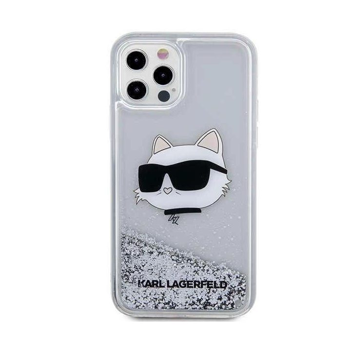 Karl Lagerfeld KLHCP12MLNHCCS iPhone 12/12 Pro 6,1 sidabrinis/sidabrinis deklas Glitter Choupette Head