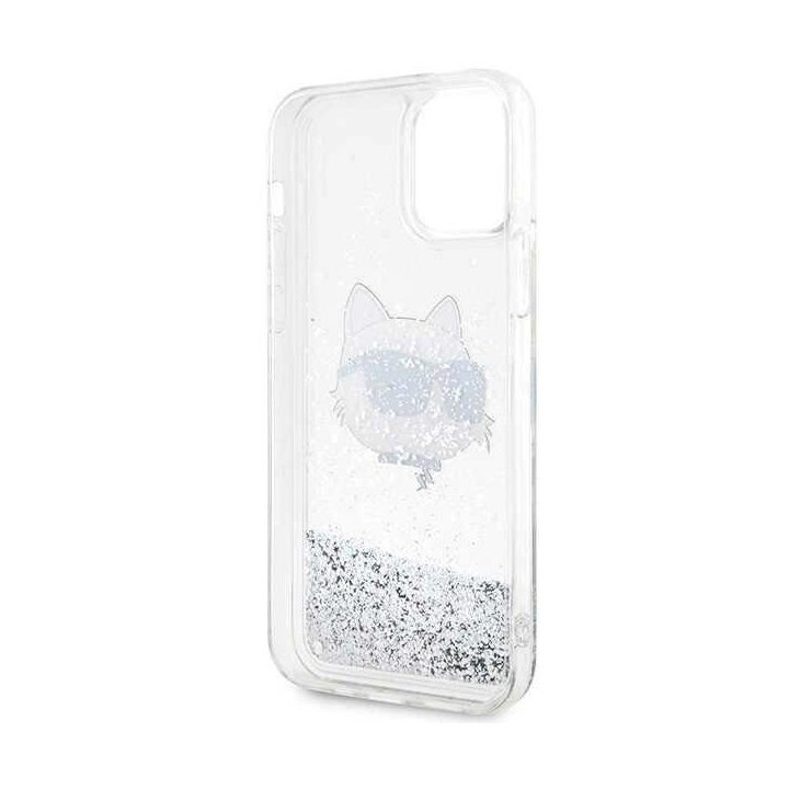 Karl Lagerfeld KLHCP12MLNHCCS iPhone 12/12 Pro 6,1 sidabrinis/sidabrinis deklas Glitter Choupette Head