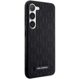 Karl Lagerfeld KLHCS23SSAKLHPK S23 S911 deklas juoda/juoda Saffiano Mono Metalinis logotipas