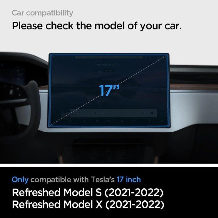 Apsauginis stiklas Spigen GLAS.TR EZ FIT TESLA MODEL X 2022 / MODEL S 2021 BLACK