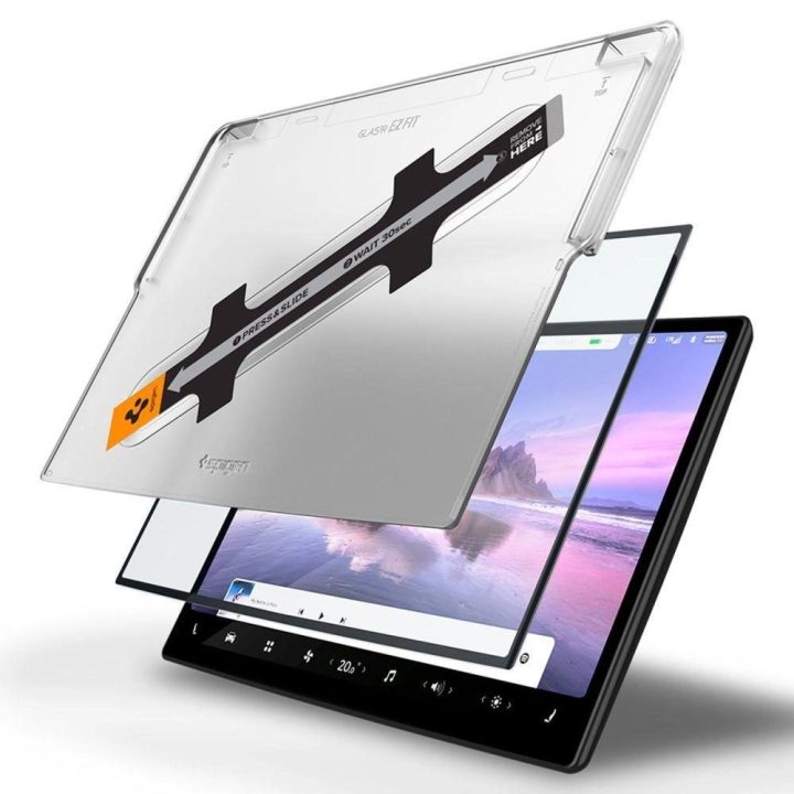 Apsauginis stiklas Spigen GLAS.TR EZ FIT TESLA MODEL X 2022 / MODEL S 2021 BLACK