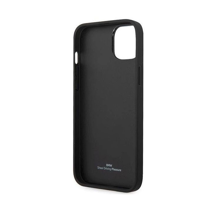 Dėklas BMW BMHCP14S22RPSR iPhone 14 6.1 bordo/burundy Odinių sėdynių raštas