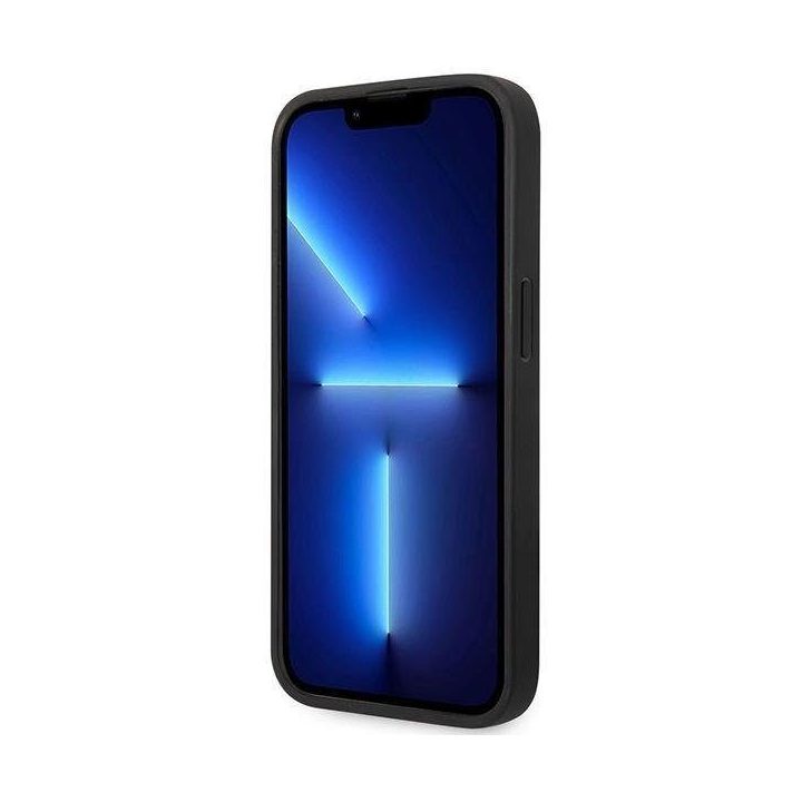 Dėklas BMW BMHMP14L22RPSK iPhone 14 Pro 6.1 juodas/juodas Odinių sėdynių raštas MagSafe