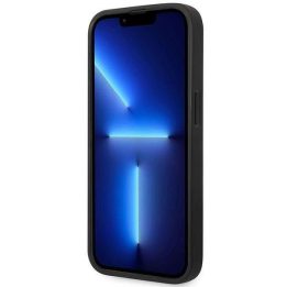 Dėklas BMW BMHMP14X22RPSK iPhone 14 Pro Max 6,7 juodas/juodas Odinių sėdynių raštas MagSafe