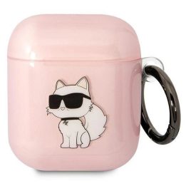 Karl Lagerfeld KLA2HNCHTCP Airpods 1/2 dangtelio rožinė/rožinė Ikonik Choupette