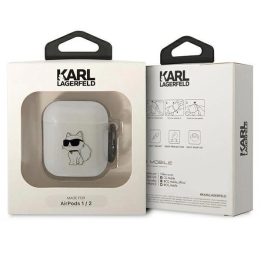 Karl Lagerfeld KLA2HNCHTCT Airpods 1/2 dangtelio skaidrus Ikonik Choupette