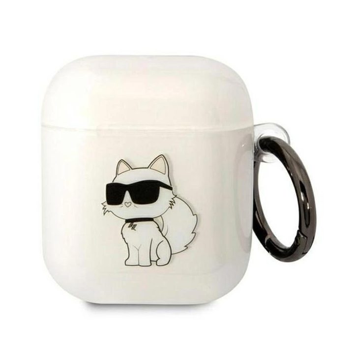 Karl Lagerfeld KLA2HNCHTCT Airpods 1/2 dangtelio skaidrus Ikonik Choupette