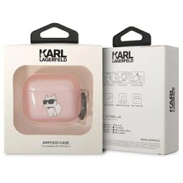 Karl Lagerfeld KLA3HNCHTCP Airpods 3 dangtelis rožinis/rožinis Ikonik Choupette