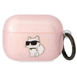 Karl Lagerfeld KLAPHNCHTCP Airpods Pro dangtelis rožinis/rožinis Ikonik Choupette