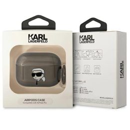 Karl Lagerfeld KLAPHNIKTCK AirPods Pro dangtelis juodas/juodas Karl's Head
