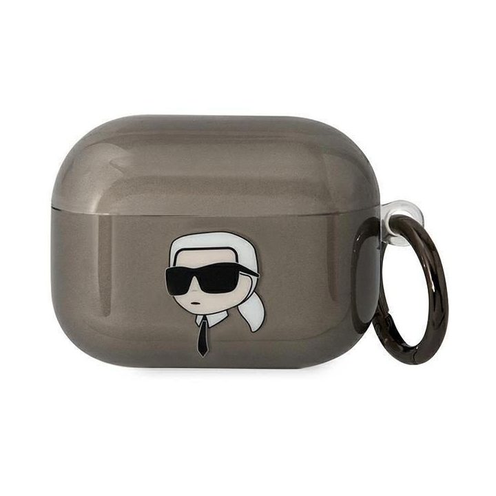 Karl Lagerfeld KLAPHNIKTCK AirPods Pro dangtelis juodas/juodas Karl's Head