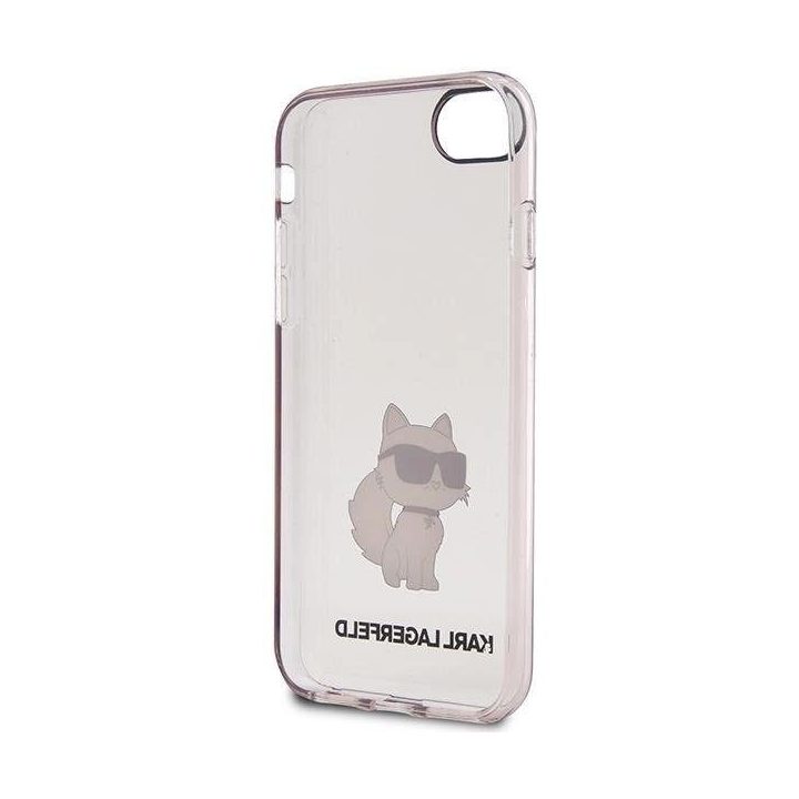 Karl Lagerfeld KLHCI8HNCHTCP iPhone 7/8/ SE 2020 / SE 2022 rausvas/rožinis deklas Ikonik Choupette