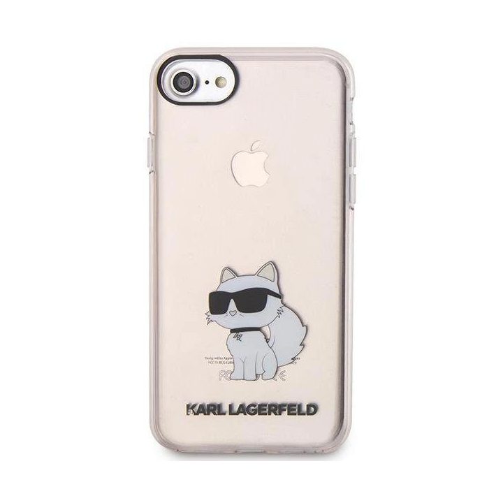 Karl Lagerfeld KLHCI8HNCHTCP iPhone 7/8/ SE 2020 / SE 2022 rausvas/rožinis deklas Ikonik Choupette