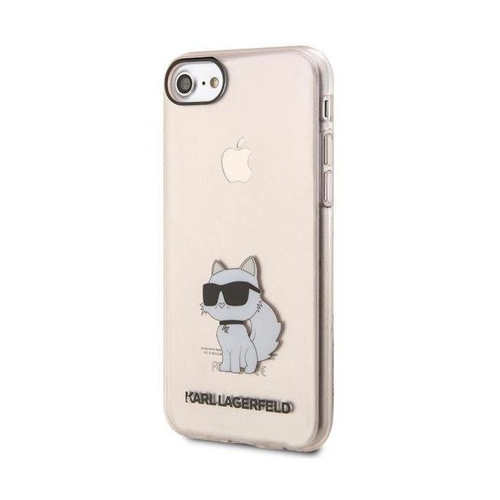 Karl Lagerfeld KLHCI8HNCHTCP iPhone 7/8/ SE 2020 / SE 2022 rausvas/rožinis deklas Ikonik Choupette