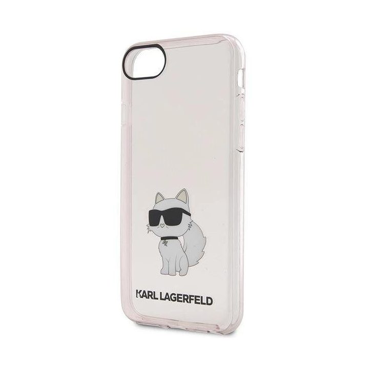 Karl Lagerfeld KLHCI8HNCHTCP iPhone 7/8/ SE 2020 / SE 2022 rausvas/rožinis deklas Ikonik Choupette