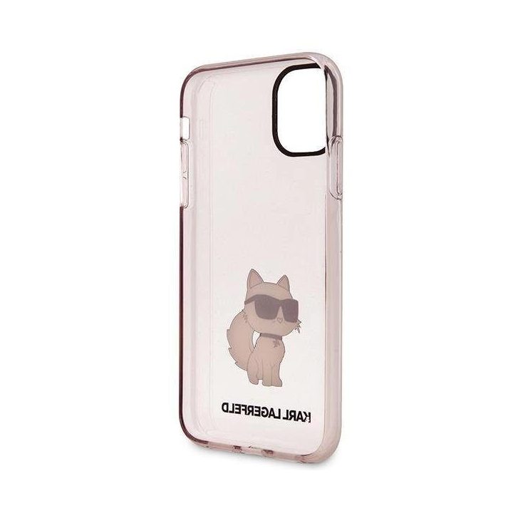 Karl Lagerfeld KLHCN61HNCHTCP iPhone 11 / Xr 6,1 rožinės/rožinės spalvos deklas Ikonik Choupette