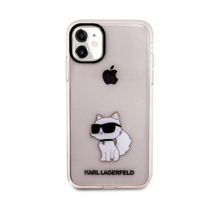 Karl Lagerfeld KLHCN61HNCHTCP iPhone 11 / Xr 6,1 rožinės/rožinės spalvos deklas Ikonik Choupette