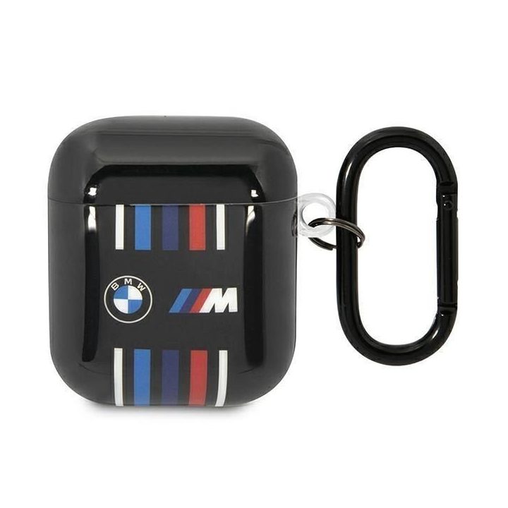 BMW BMA222SWTK AirPods 1/2 dangtelis juodas/juodas Kelių spalvų linijos