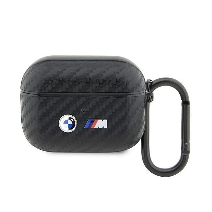 BMW BMAPWMPUCA2 AirPods Pro dangtelis juodas/juodas Anglis Dvigubas metalinis logotipas