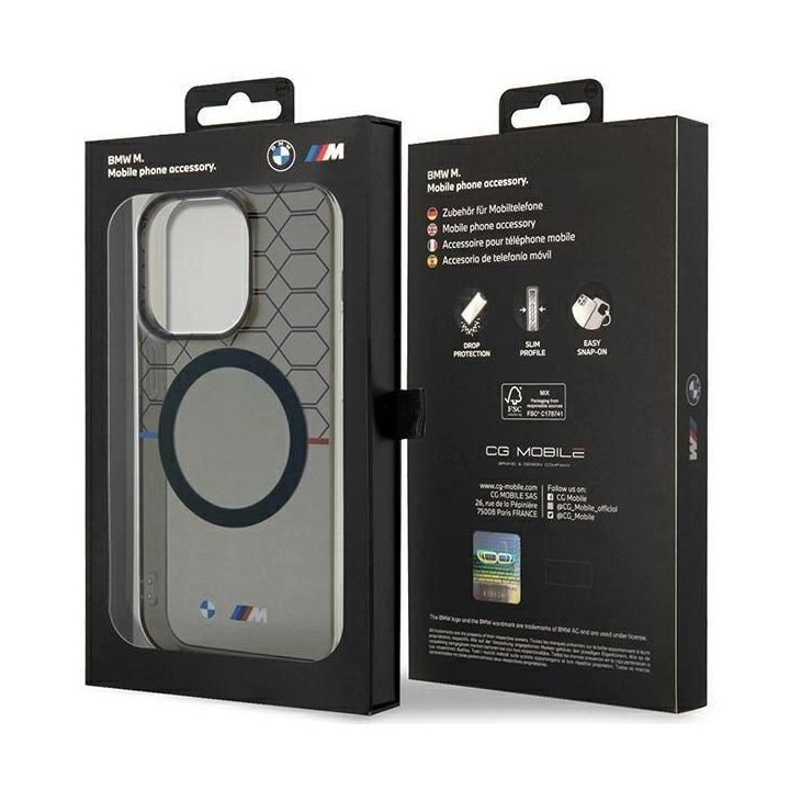 Dėklas BMW BMHMP14LHGPK iPhone 14 Pro 6.1 pilkos/pilkos spalvos MagSafe