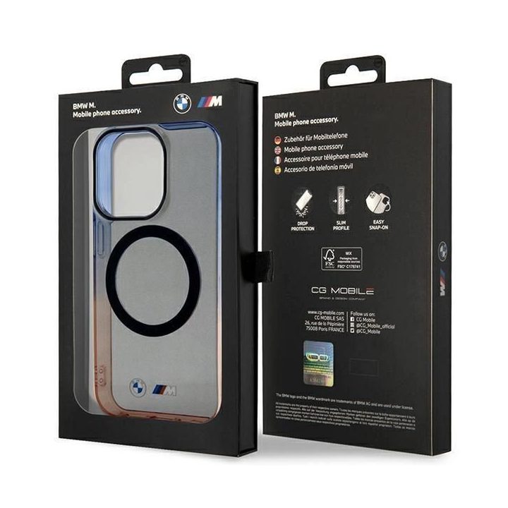Dėklas BMW BMHMP14LHTGE iPhone 14 Pro 6.1 pilkas/pilkas deklas Gradient Bumper MagSafe