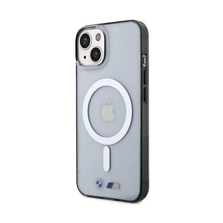 BMW Silver Ring MagSafe dėklas iPhone 14 Plus - Skaidrus