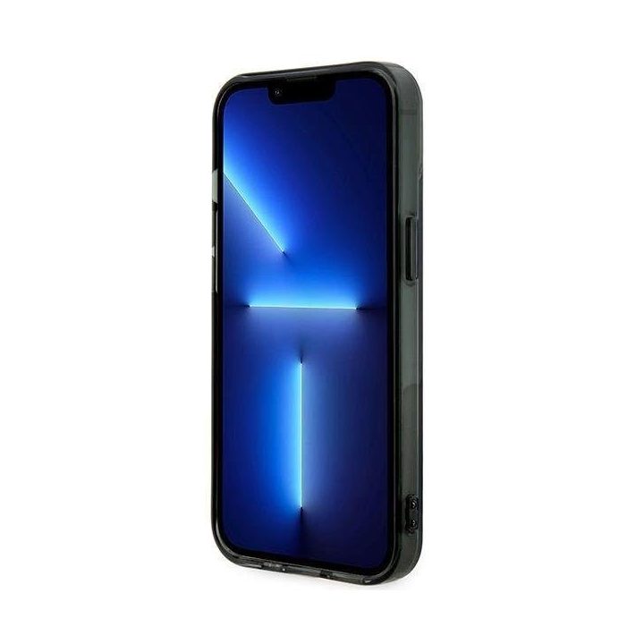 BMW BMHMP14SHCRS iPhone 14 6.1 korpusas, skaidrus deklas, sidabrinis žiedas, MagSafe