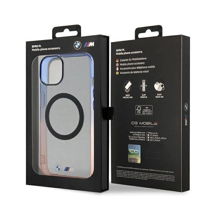 Dėklas BMW BMHMP14SHTGE iPhone 14 6.1 pilkas/pilkas deklas Gradient Bumper MagSafe