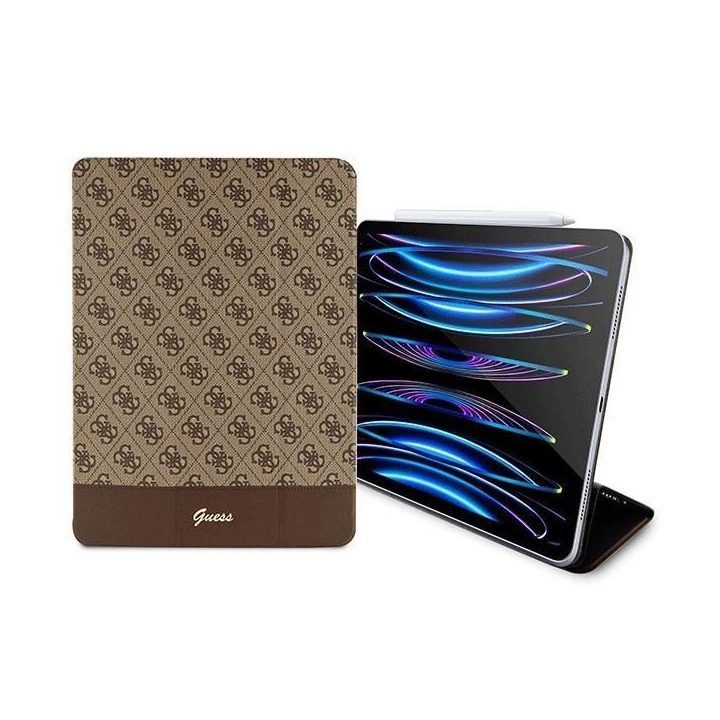 Guess 4G Stripe Allover dėklas iPad Pro 12,9 - Rudas