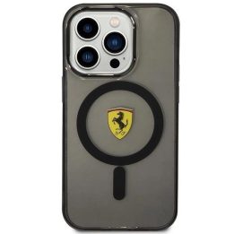 Ferrari FEHMP14LUKK iPhone 14 Pro 6,1 juodos/juodos spalvos deklas Translucent Magsafe