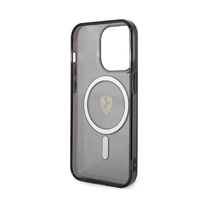 Ferrari FEHMP14LUKK iPhone 14 Pro 6,1 juodos/juodos spalvos deklas Translucent Magsafe