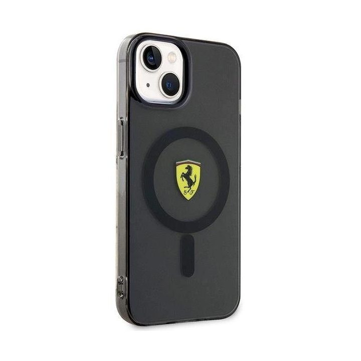 Ferrari FEHMP14MURKK iPhone 14 Plus 6,7 juodos/juodos spalvos deklas Translucent Magsafe