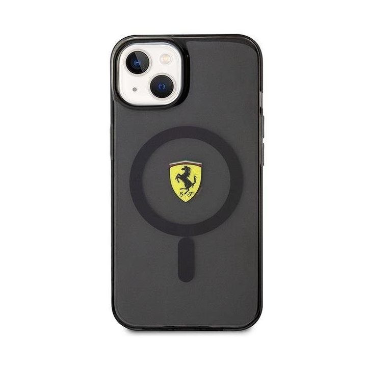 Ferrari FEHMP14MURKK iPhone 14 Plus 6,7 juodos/juodos spalvos deklas Translucent Magsafe