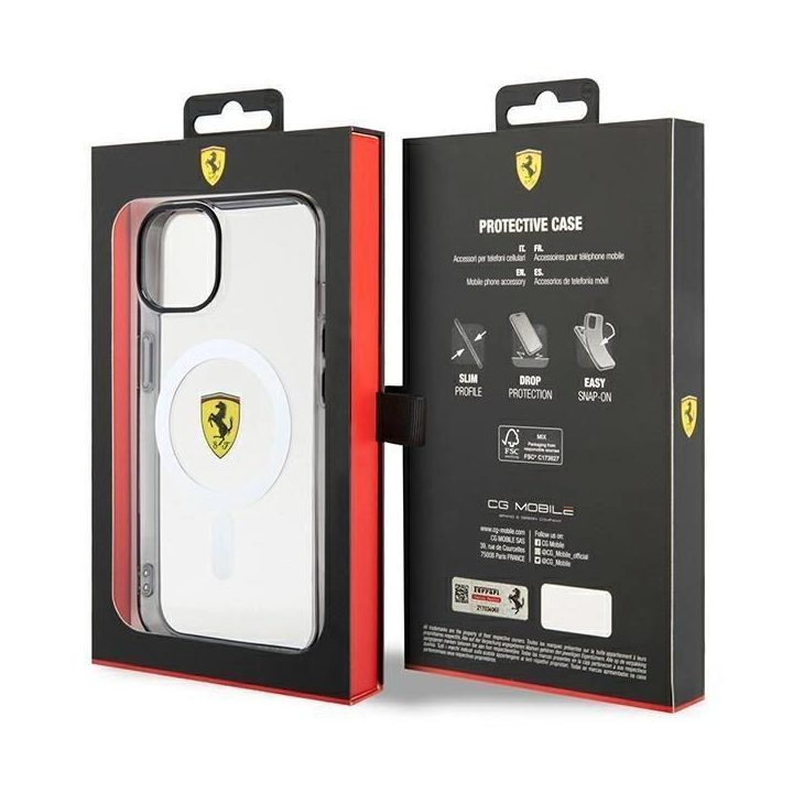 Ferrari FEHMP14MURKT iPhone 14 Plus 6,7 skaidrus/permatomas deklas Outline Magsafe