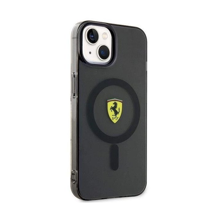 Ferrari FEHMP14SURKK iPhone 14 6,1 juodos/juodos spalvos deklas Translucent Magsafe