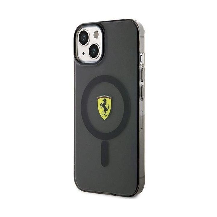 Ferrari FEHMP14SURKK iPhone 14 6,1 juodos/juodos spalvos deklas Translucent Magsafe