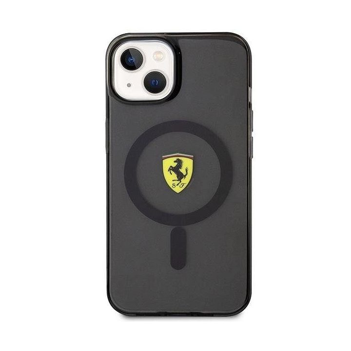 Ferrari FEHMP14SURKK iPhone 14 6,1 juodos/juodos spalvos deklas Translucent Magsafe