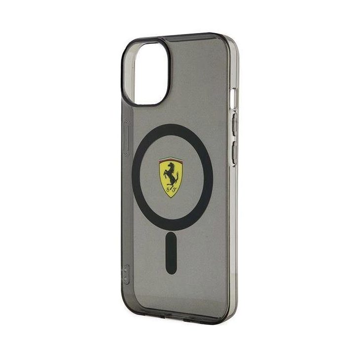 Ferrari FEHMP14SURKK iPhone 14 6,1 juodos/juodos spalvos deklas Translucent Magsafe