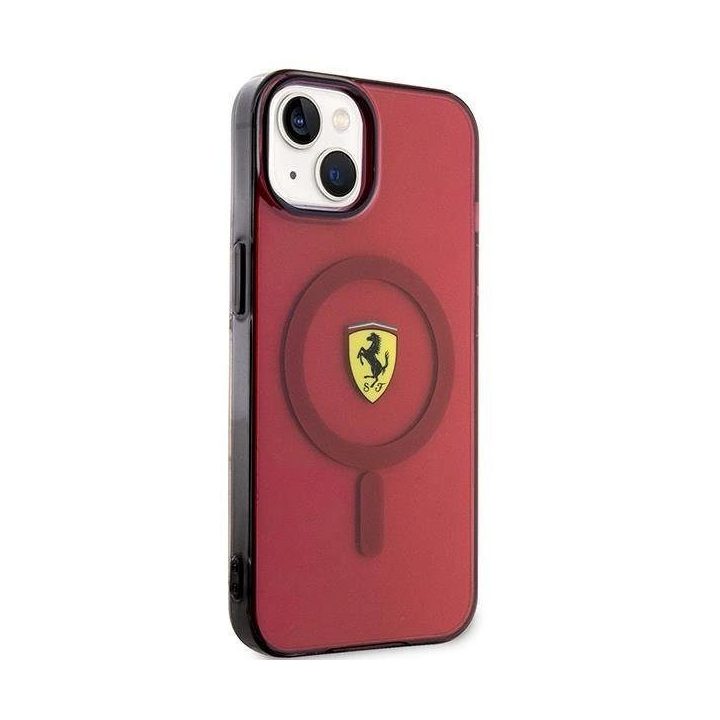 Ferrari FEHMP14SURKR iPhone 14 6,1 6,1 raudonos/raudonos spalvos deklas permatomas Magsafe