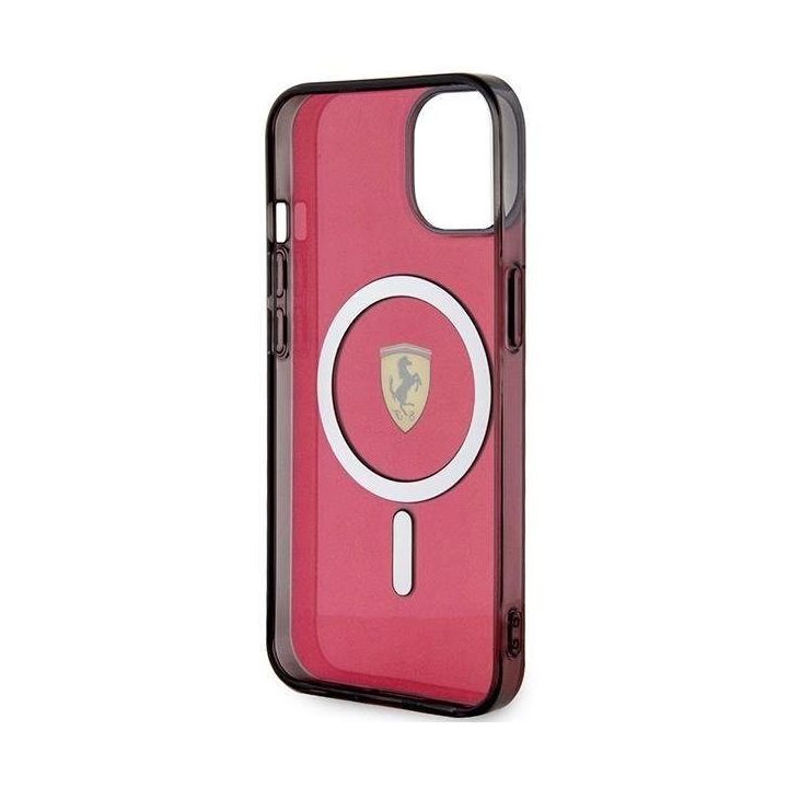 Ferrari FEHMP14SURKR iPhone 14 6,1 6,1 raudonos/raudonos spalvos deklas permatomas Magsafe